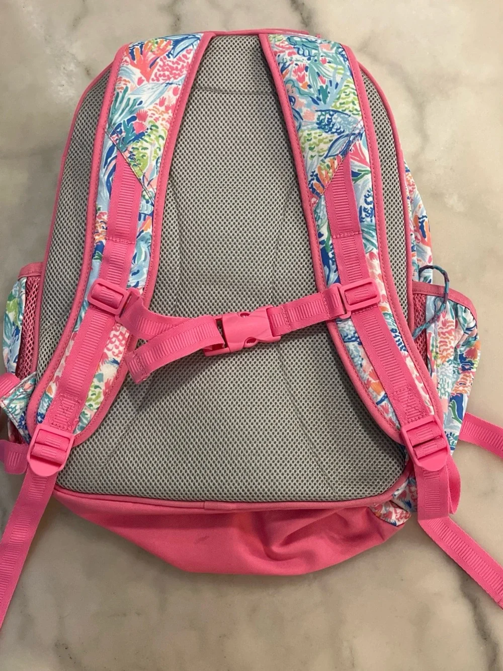 Pottery Barn X Lilly Pulitzer Girls' Pink Tropical Mermaid Print Backpack